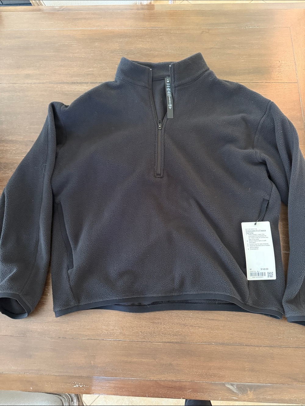 Men's Black Half-Zip Fleece Pullover lululemon